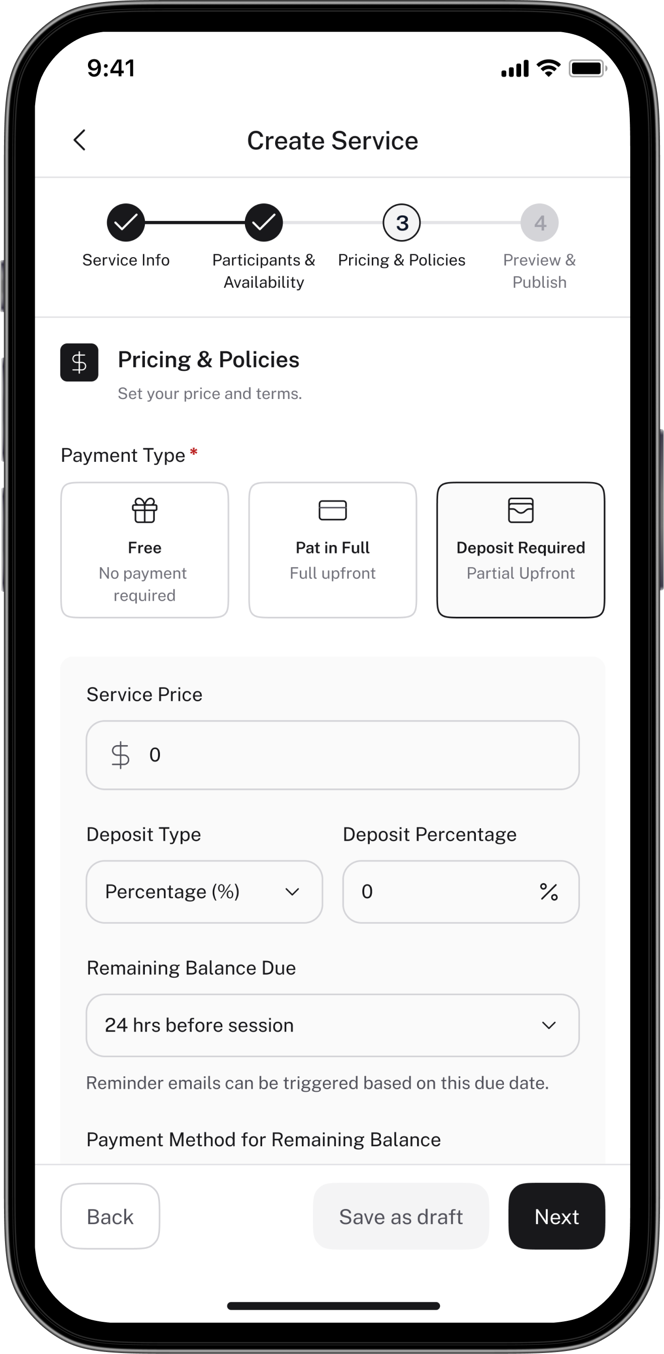 Service Creation Step 3